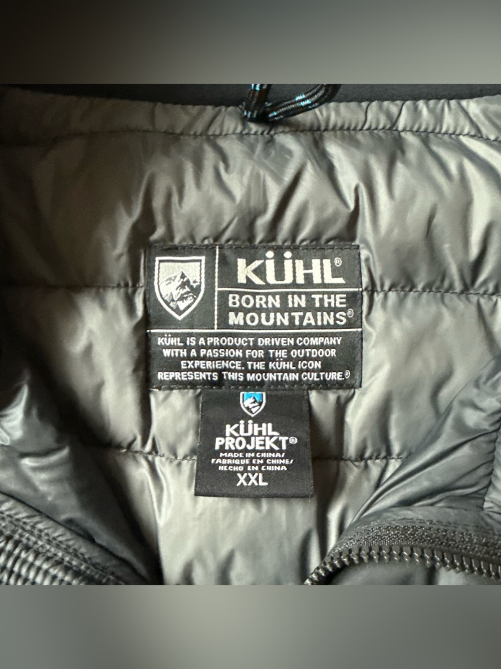 Kuhl Projekt Spyfire Vest Mens XXL Black Down Puffer Full Zip Goose Down - Picture 2 of 15